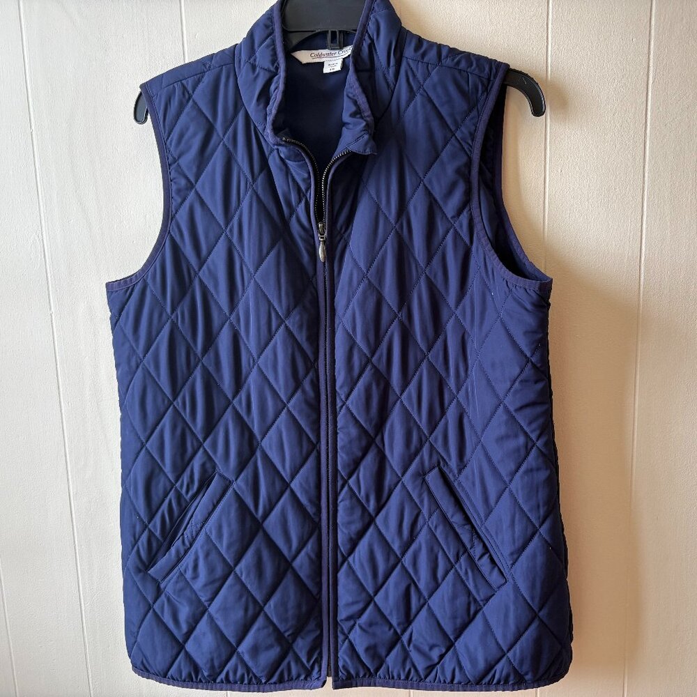 Coldwater Creek Quilted Navy Vest